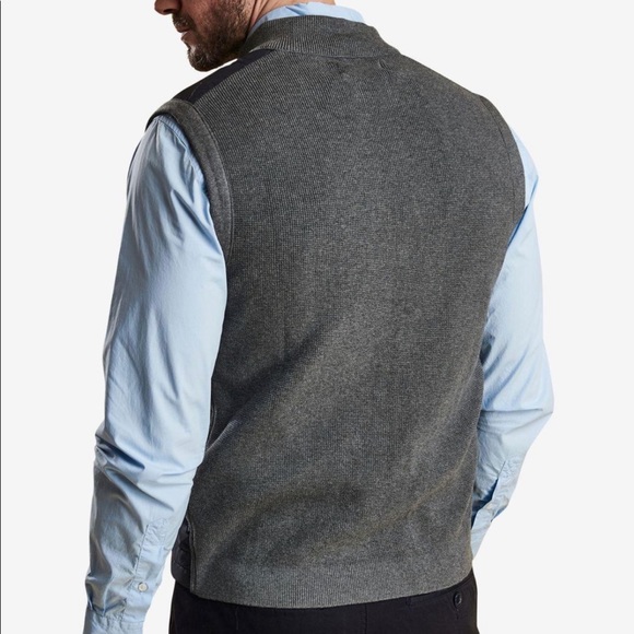 Barbour Men's Gray Navy Blue Essential Gilet Vest - Picture 2 of 7